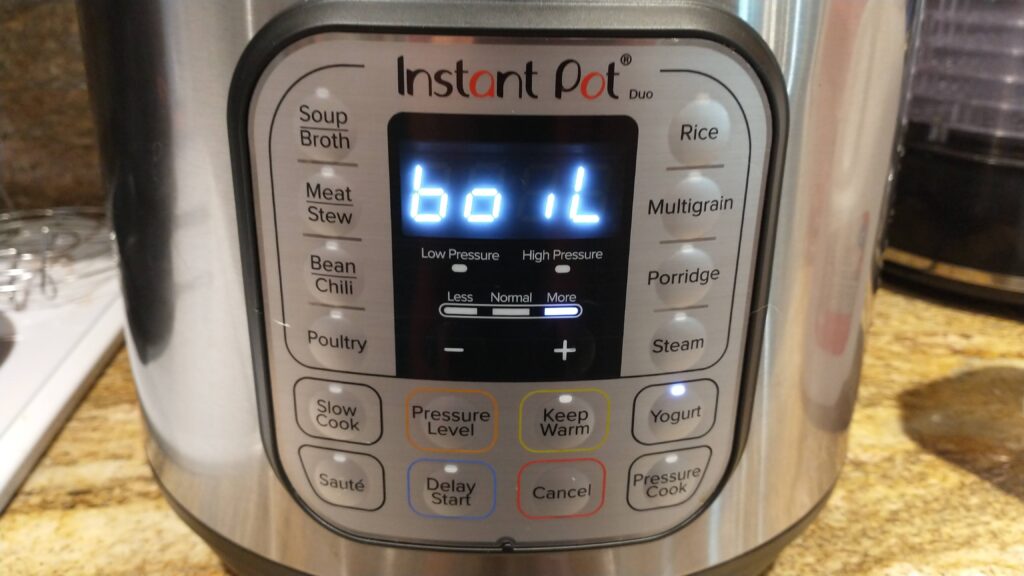 Boil function for scalding milk before making yogurt