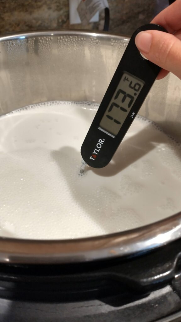 After the boil function, the milk is not quite hot enough