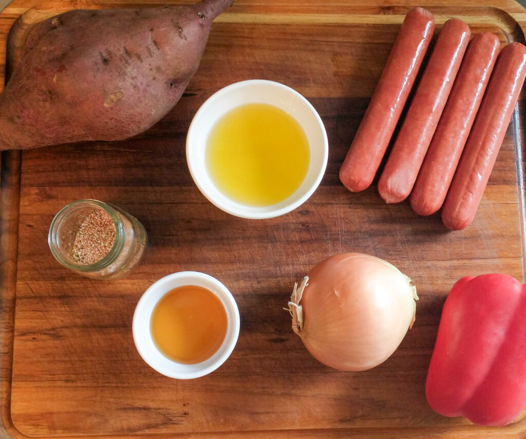 Ingredients for sheet pan recipe