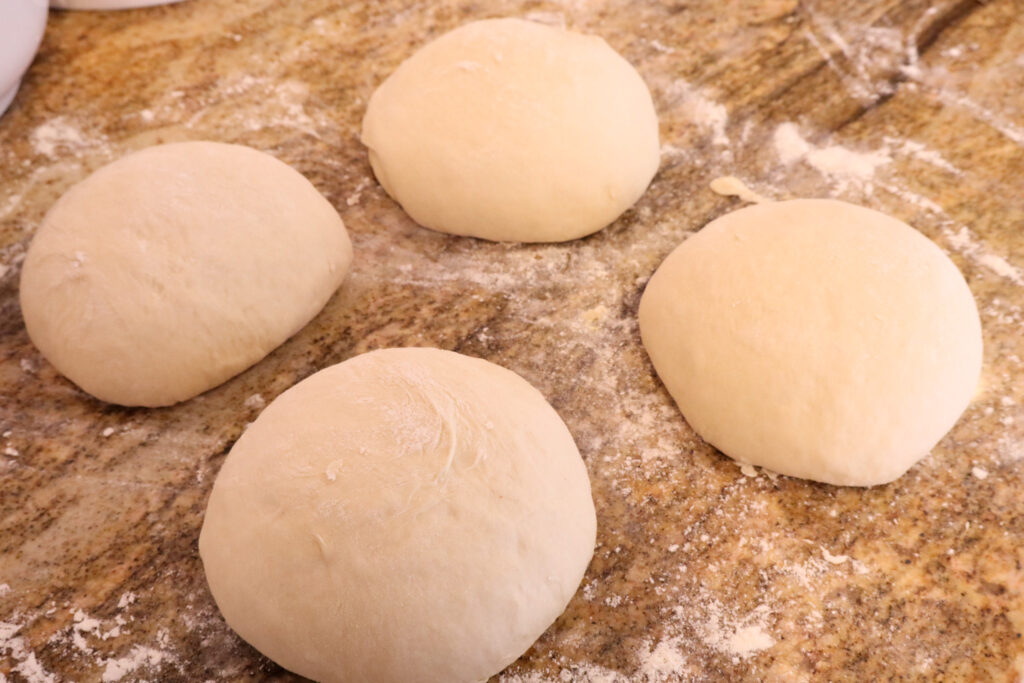 four loaves worth of dough