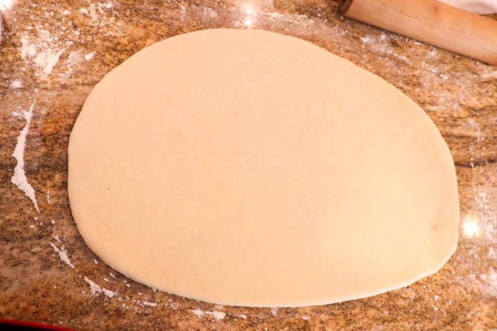 rolled out dough