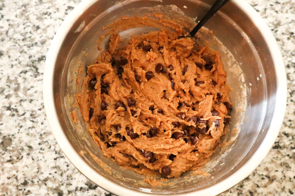 cookie dough fully combined