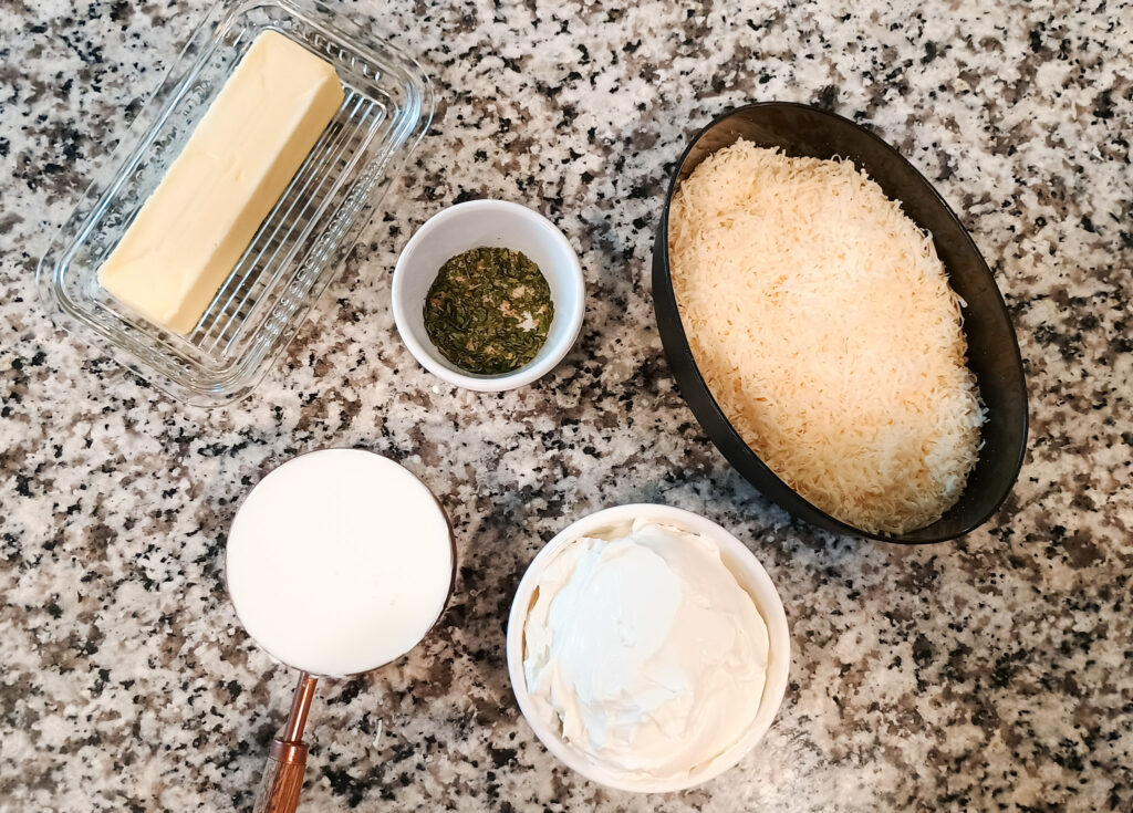 ingredients for alfredo sauce