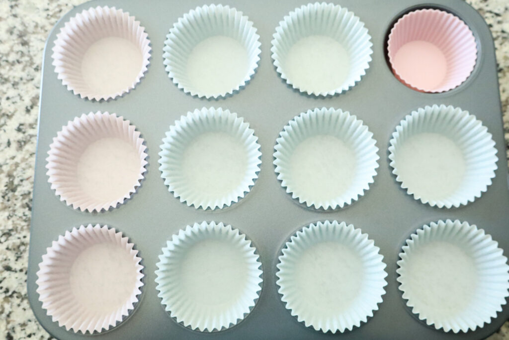 cupcake liners in muffin tin