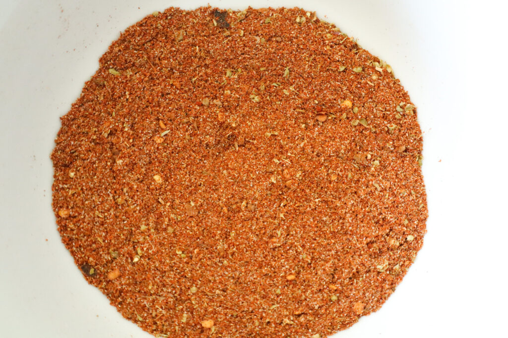 mixed taco seasoning in bowl