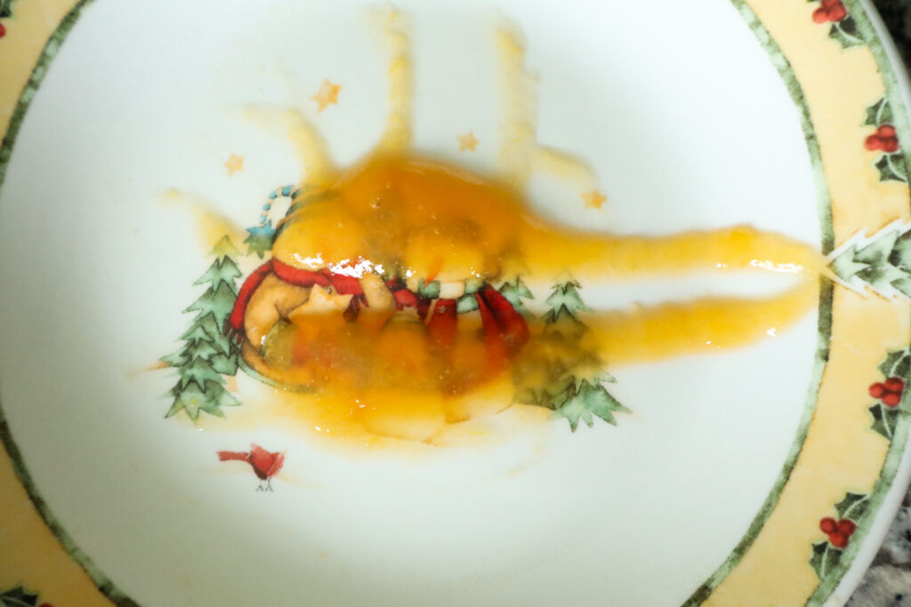 testing gel phase on peach preserves