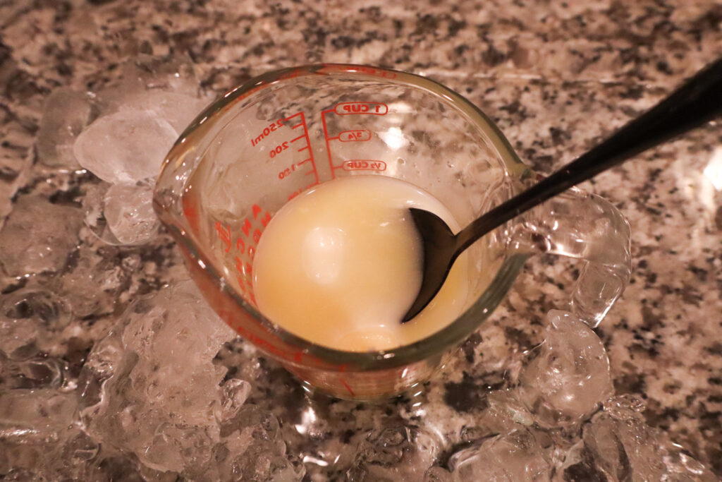 melted breastmilk, lye solution almost finished