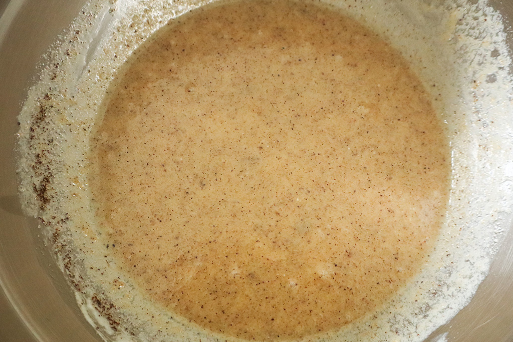 mixed wet ingredients
