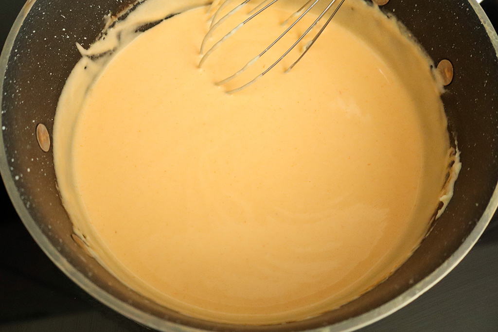 nacho cheese sauce in pot