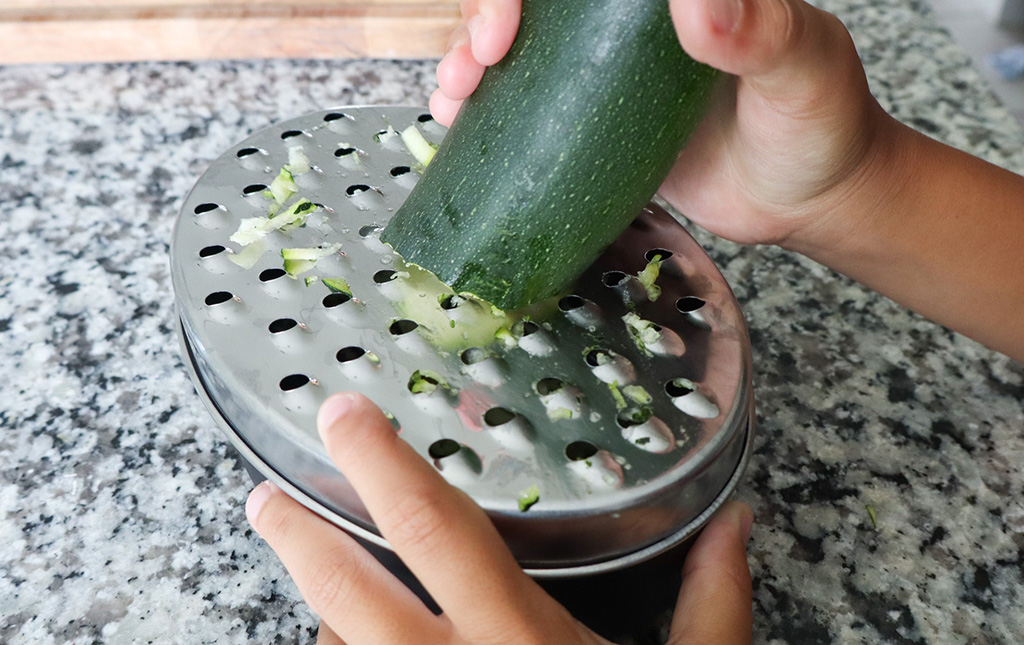 grating zucchini